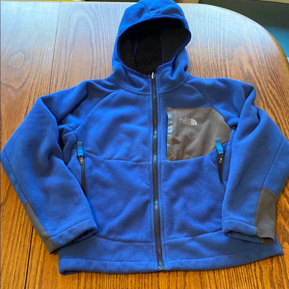 The North Face Blue Fleece Jacket with Hood